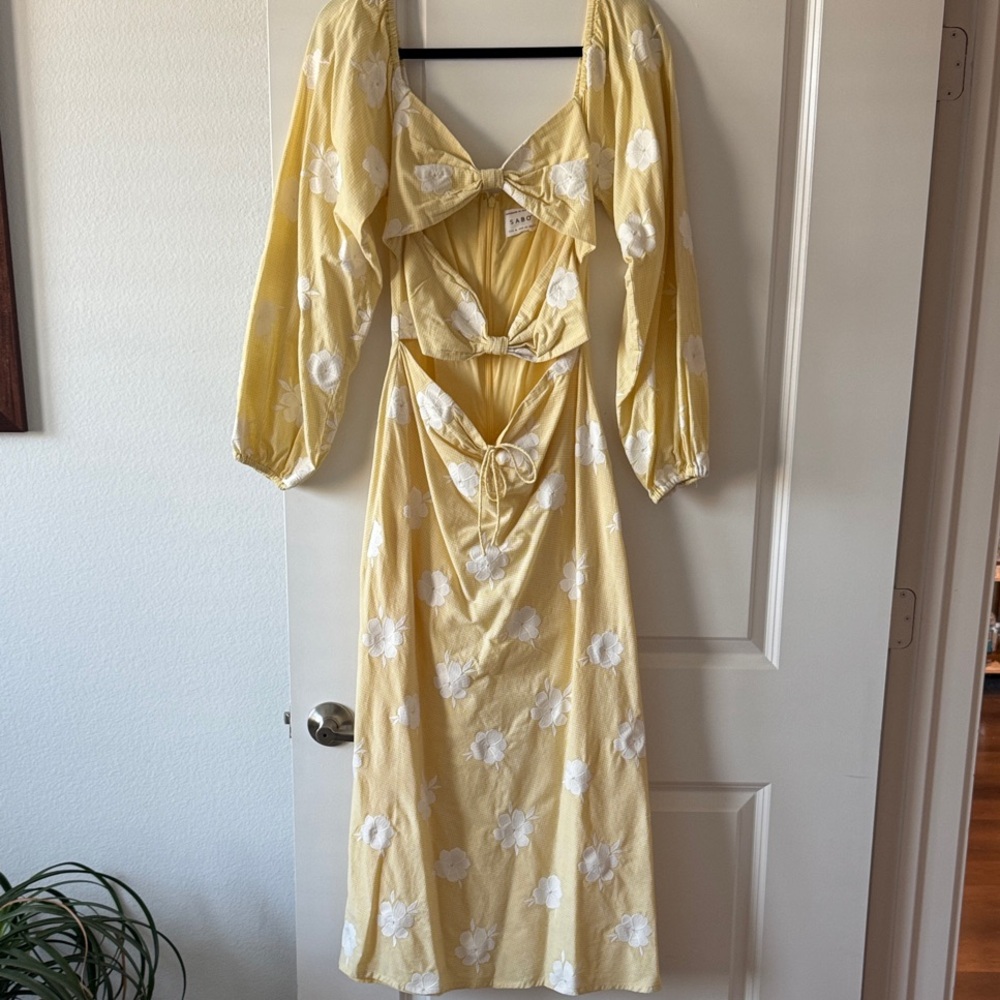 Sabo Skirt Yellow Floral Long Sleeve Dress